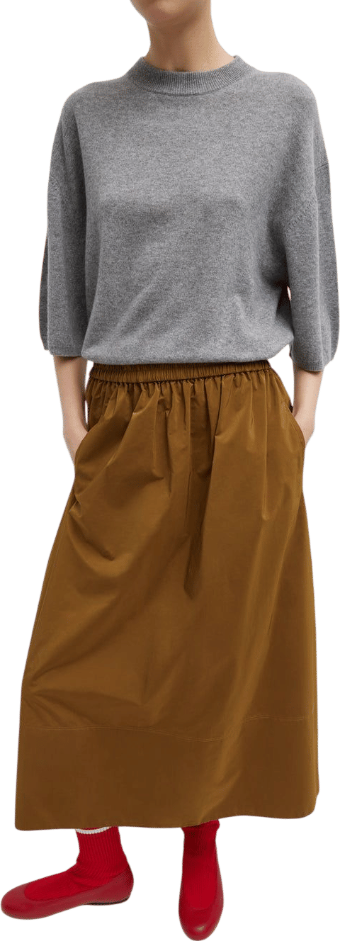 Nylon Pull On Full Skirt