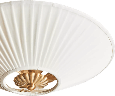 Stefanie Pleated Silk Flush Mount