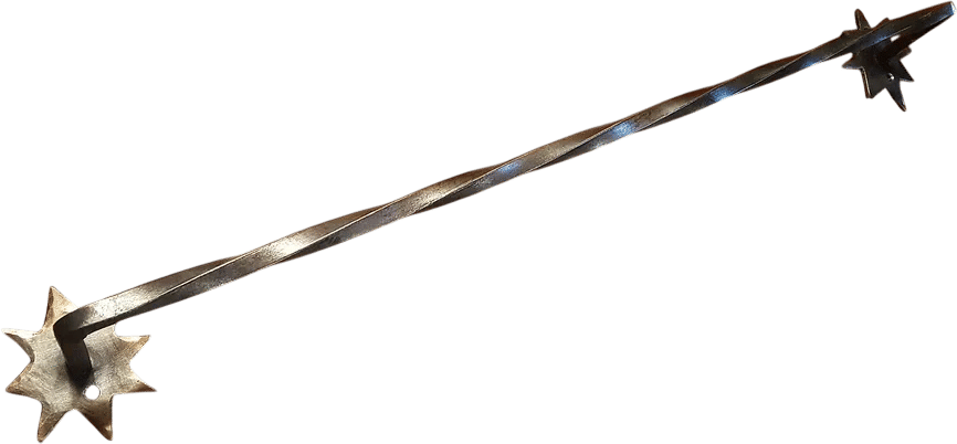 22" Star Mount Twisted Wrought Iron Bath Towel Bar