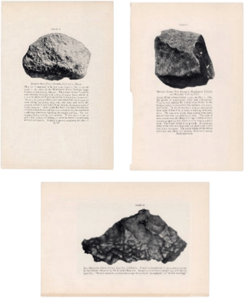 C. 1934 IRON METEORITE STONE Prints - Vintage Lithographs - Meteoric Iron - Shooting Star & Falling Star Debris - Geology Prints Set of 3 - Etsy