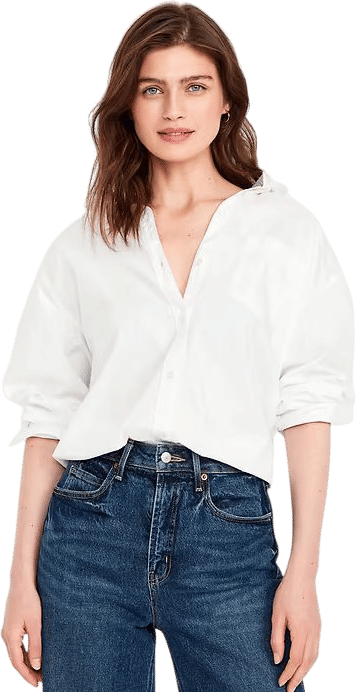 Oversized Button-Down Boyfriend Shirt