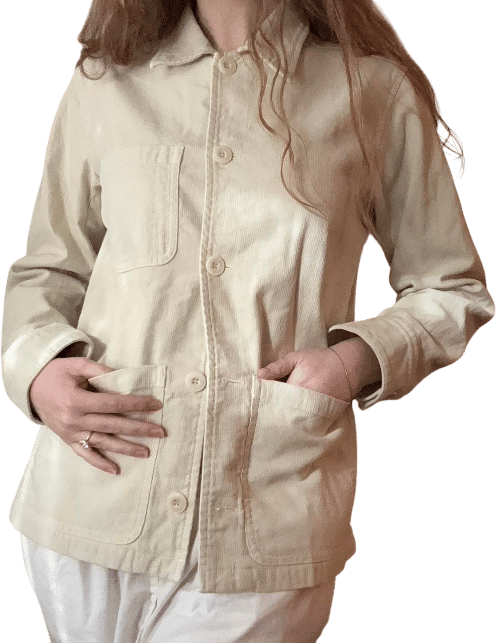 vintage-styled A.P.C cream coat