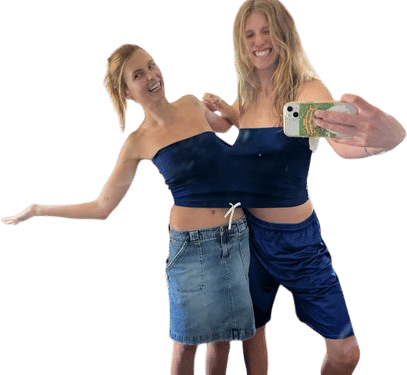 SHORTS AS TOPS…  (Twin)