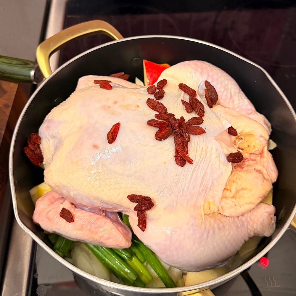 Waterless Chicken Soup
