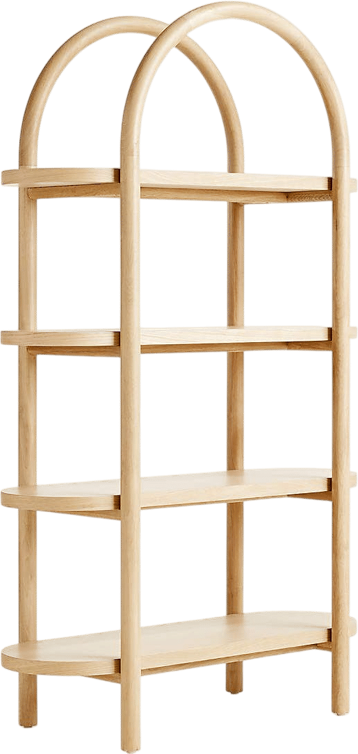 Natural Wood Bookcase