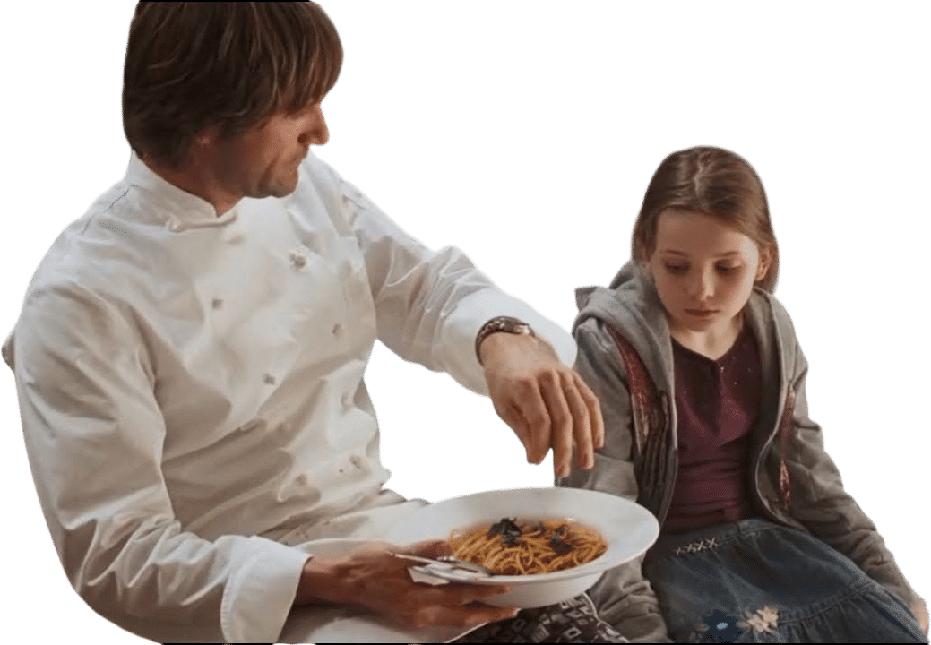 Spaghetti eating scenes in movie