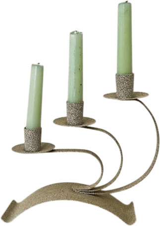 Vintage Mid-Century Modern 3-Tier Arc Candle Holder