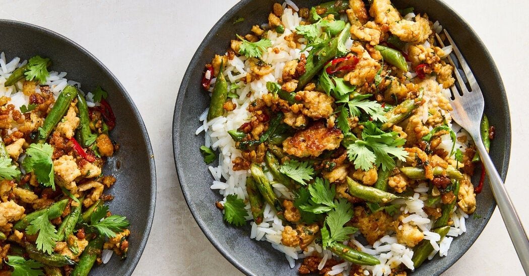 Stir-Fried Cumin Green Beans and Chicken Recipe