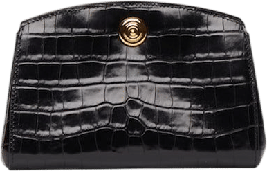 Liffner Pushlock Clutch Black Croc