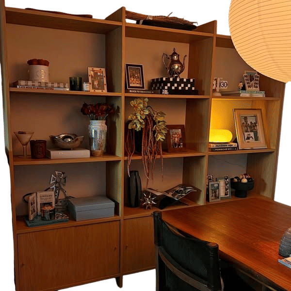Shelves + Sliding Cabinets