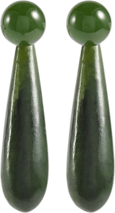 Small Angelika Drop Earrings in Jade