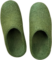 Wool and Leather Slippers