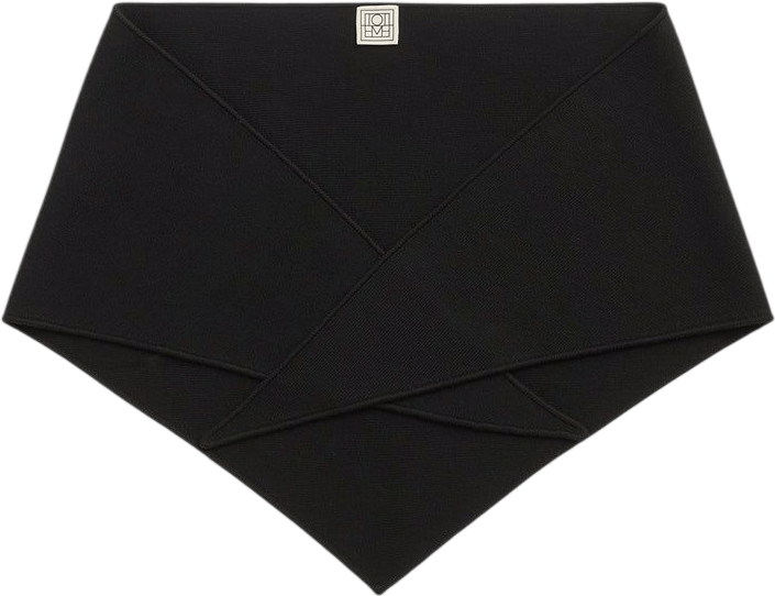 Toteme Triangle Wool Scarf Black