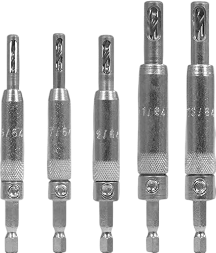Make it Snappy Tools 5pc Self Centering Hinge Drill Bit Set, Spring Loaded. Proudly Made in the USA.