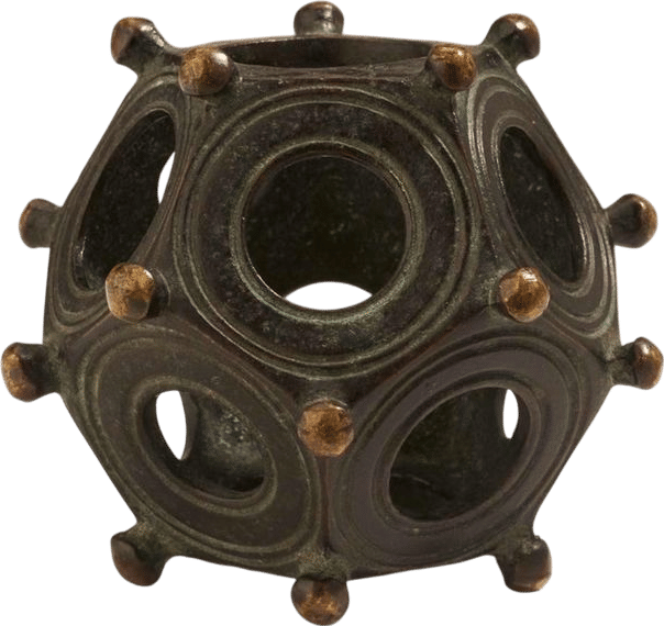 Mysterious Ancient Gallo Roman Dodecahedron - Bronze Historical Enigmatic Artifact - Ancient Roman Mystery Replica - High Quality