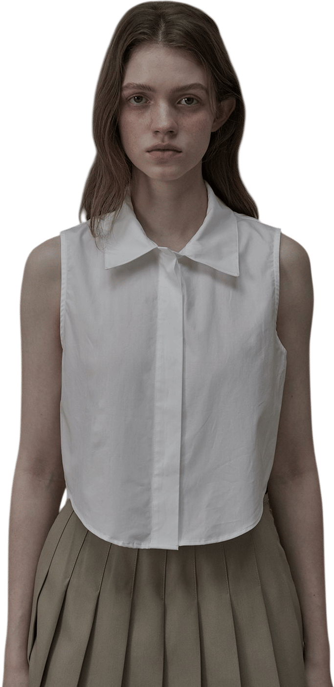 Sleeveless Cotton Shirt
