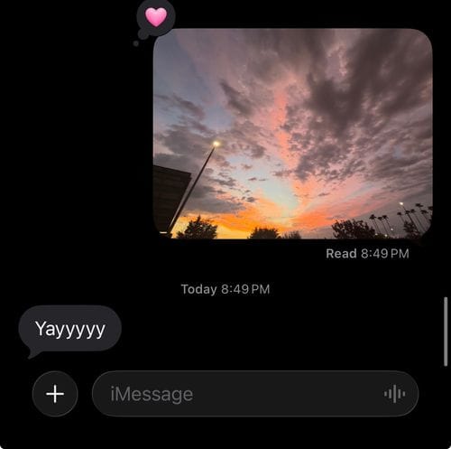 Text your friend a picture of the sunset!