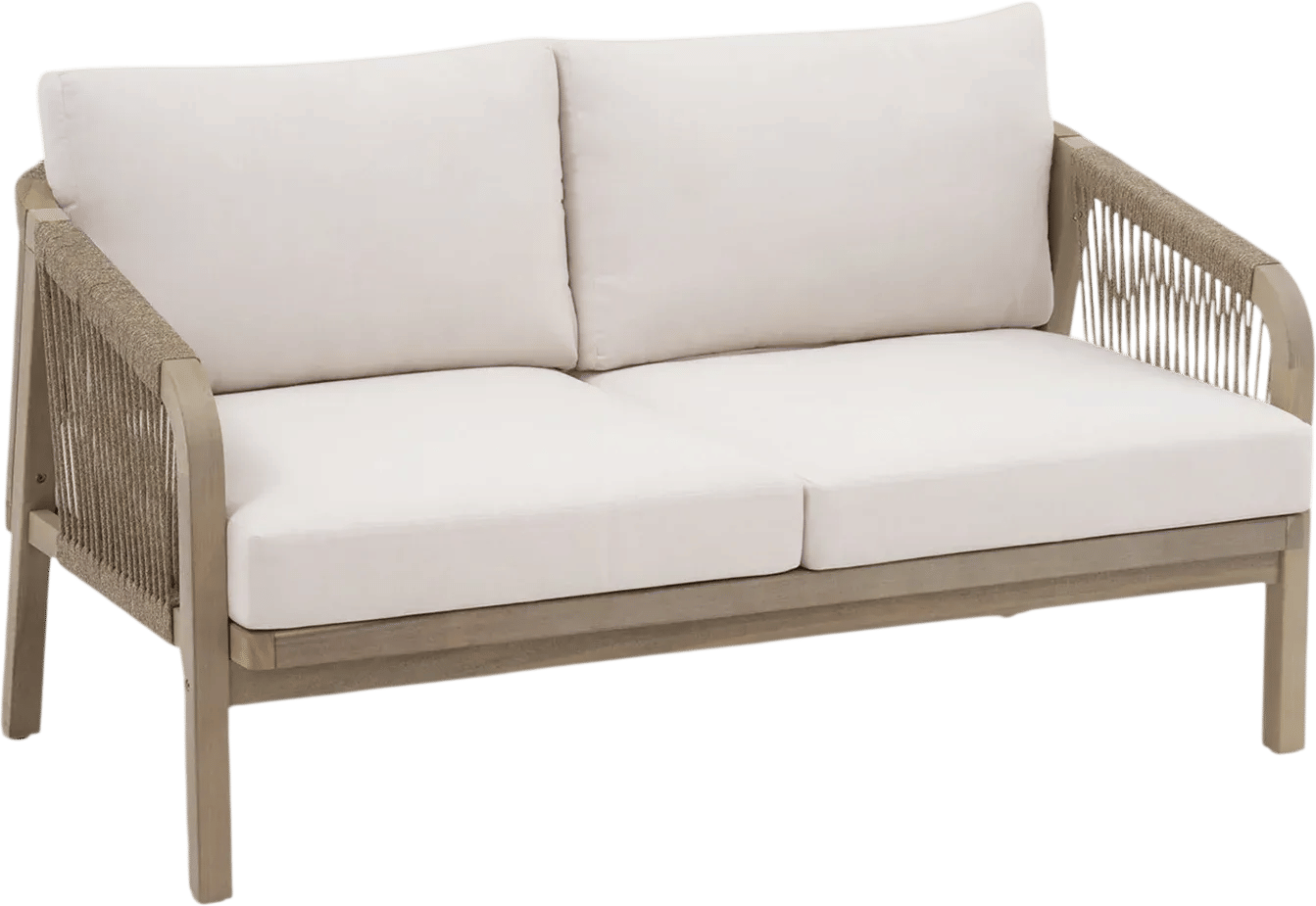 George Oliver Mariliva 54" Acacia Patio Loveseat