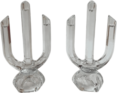 Marc Aurel Nachtmann Crystal Tri Candelabra