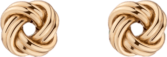 Gold Knot Stud Earrings