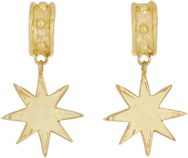 Mondo Mondo Big Star Earrings in Brass