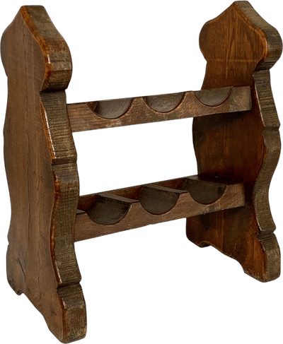 1960s Brutalist Oak Wine Rack