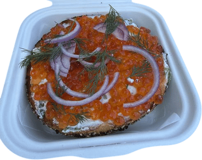 Half Salmon Roe Bagel