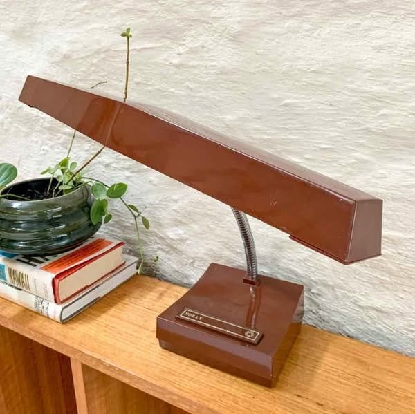 70s rare vintage 'Norax' brown lamp