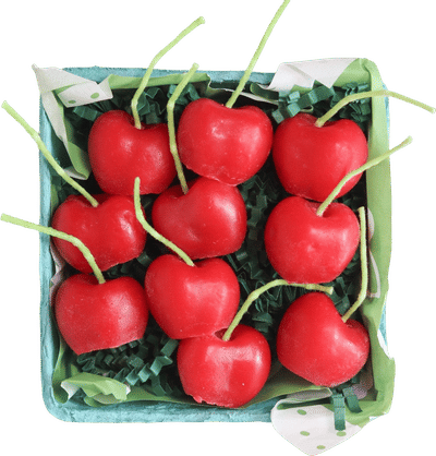 Cherry Beeswax Birthday Candles