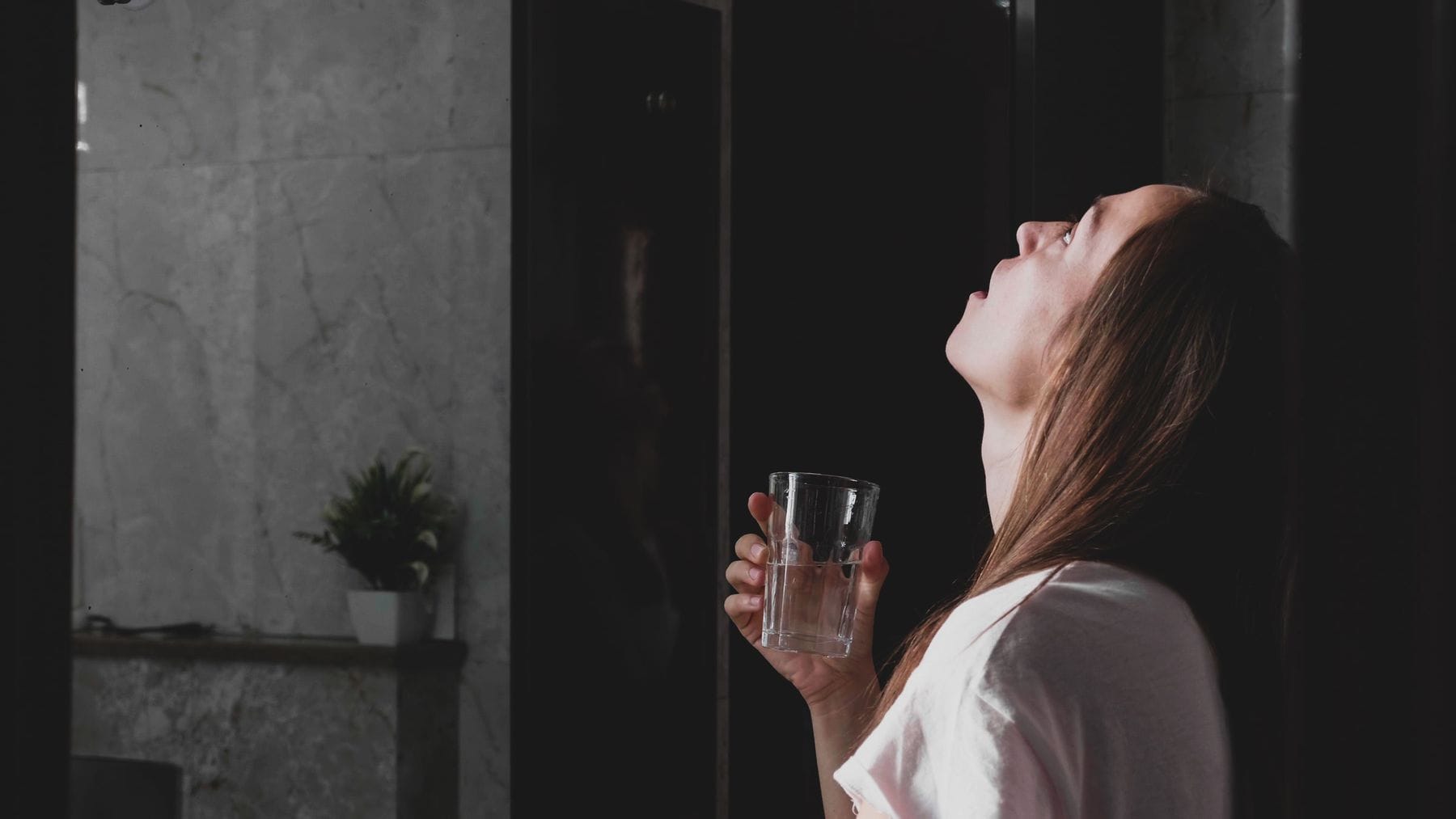 Gargling with warm salt water
