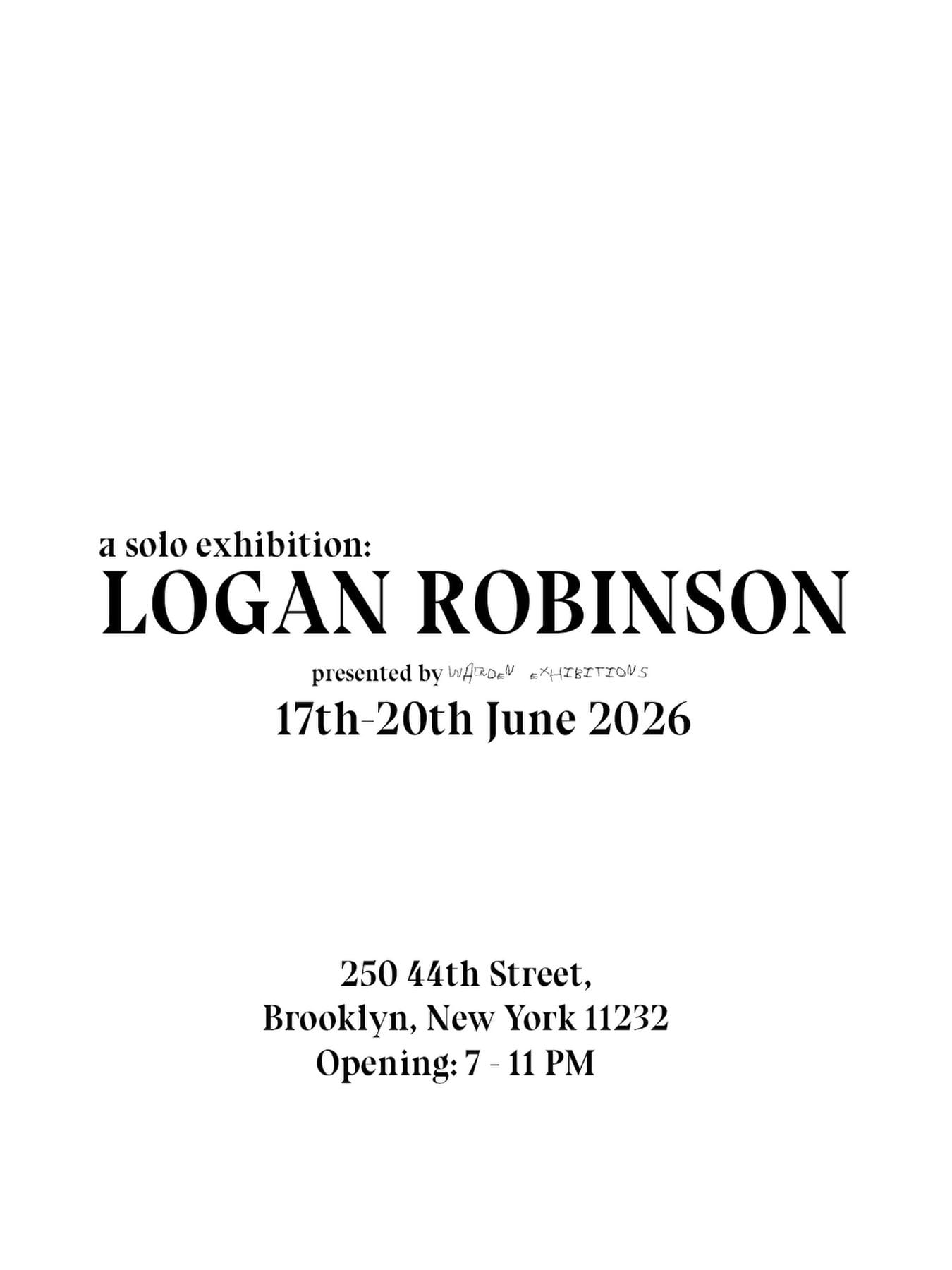 Logan Robinson: A Solo Exhibition