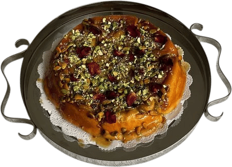 Cardamom,Pistachio & Citrus Sticky Buns with a Rose & Orange Blossom Infused Honey Syrup