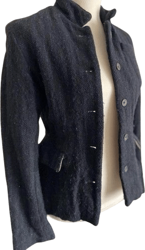 Paul Harnden Tweed Stripe Jacket Navy Size S Womens Rare Mode Used Authentic F/S