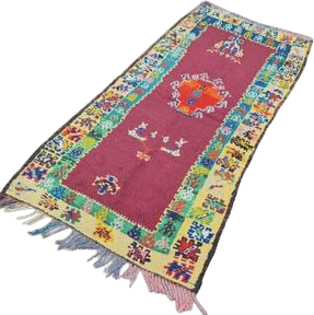 Fabulous Boucherouite Rug, Handmade Rug, Multicolored Azilal Carpet, Berber