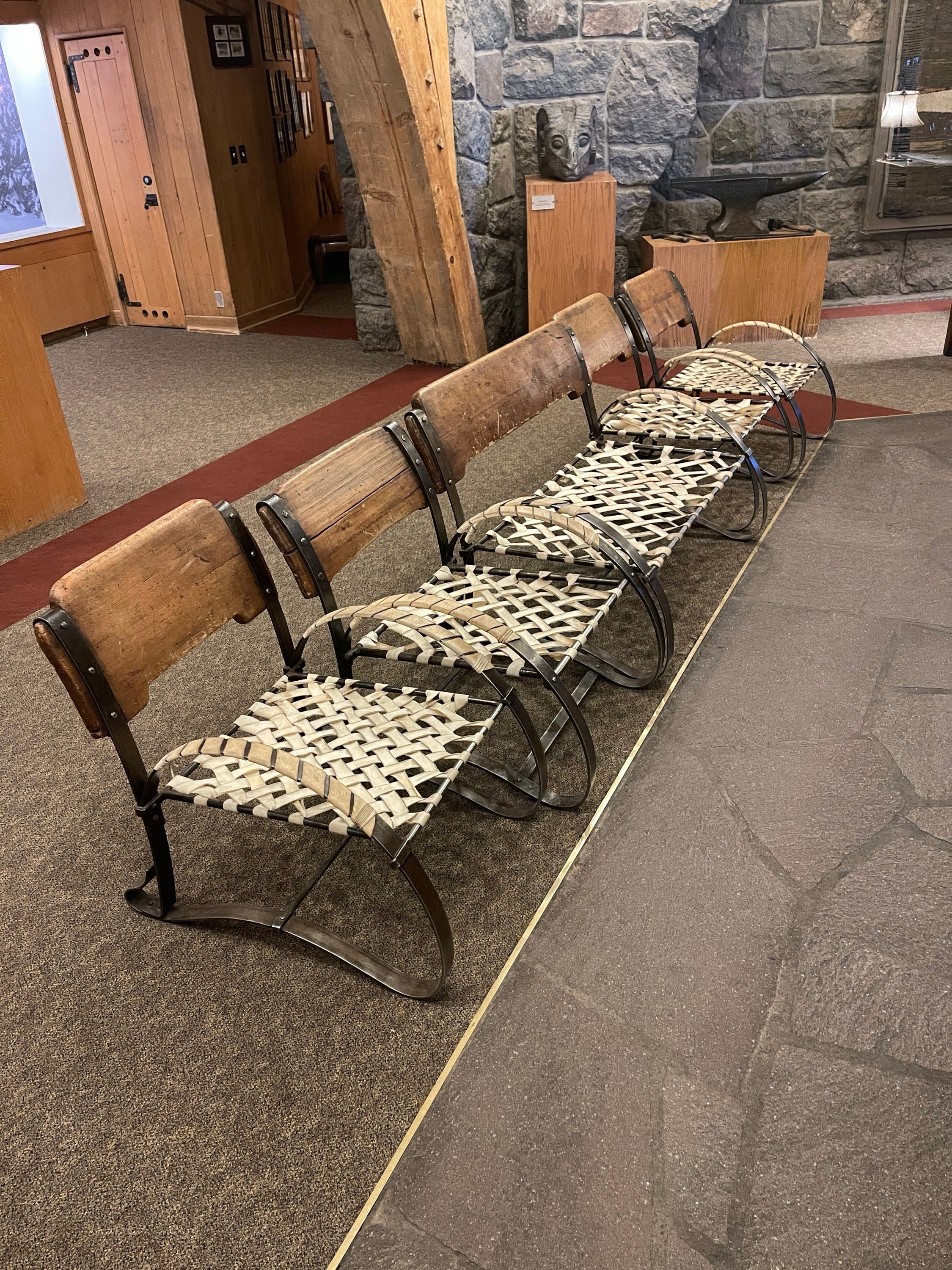 These Old Ski Lodge Chairs at Timberline