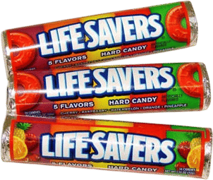 Five-Flavor Lifesavers Rolls  (20 count)