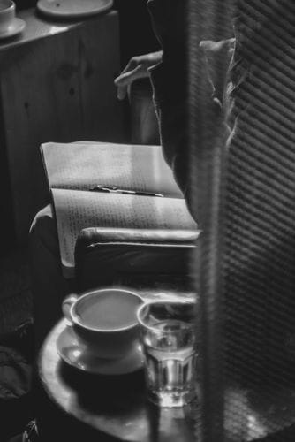 Going analogue at the coffee shop