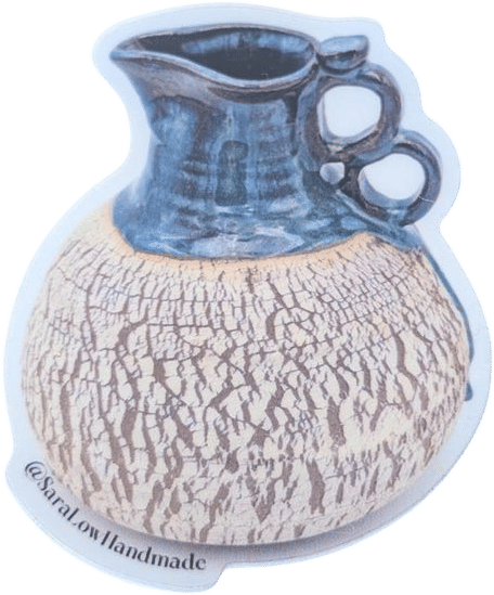 Crackle Vase Sticker: Waterproof Pottery Art Decal - Etsy