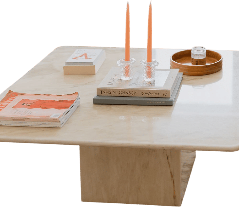 70s marble coffee table