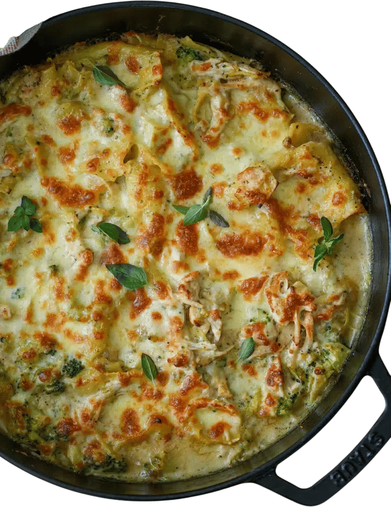 One-pan Chicken and Broccoli Lasagne