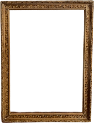 Vintage Art Deco Gold Picture Frame | Ornate Gesso on Wood | For 12.25x17”