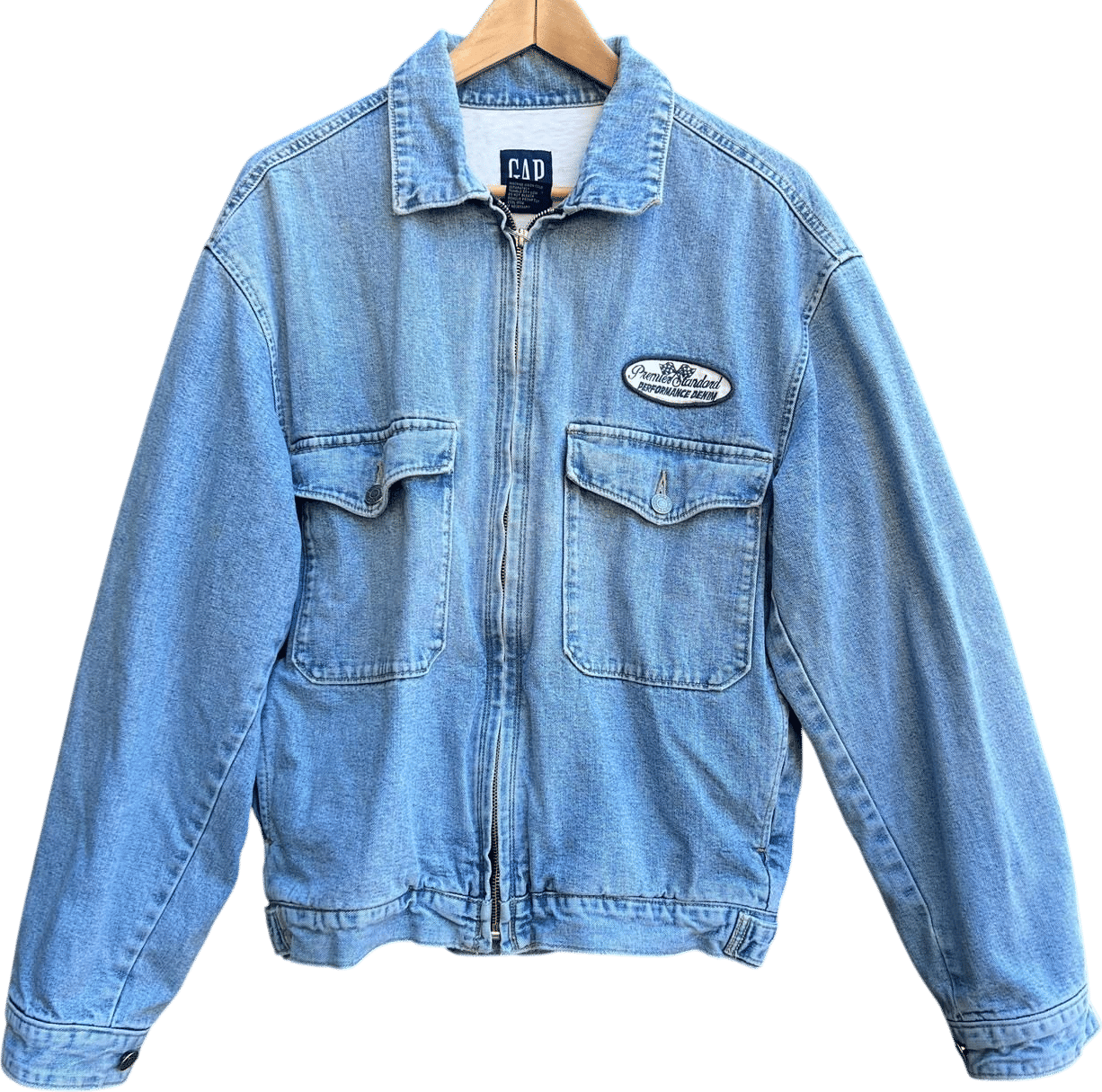 Men's Blue and Tan Jacket