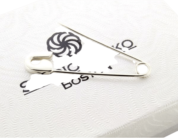 Sterling Silver safety pin 1.5'' Handmade in USA