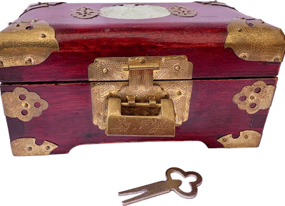 Vintage Chinese Rosewood Jewelry Box
