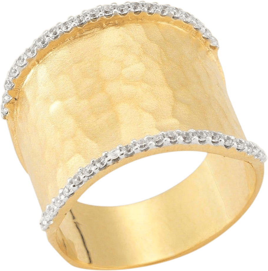 14K Yellow Gold Cigar Ring