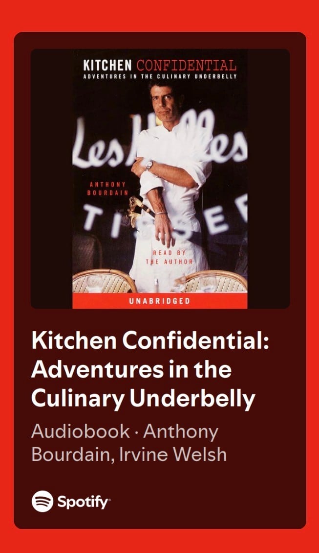 Kitchen confidential by Anthony Bourdain