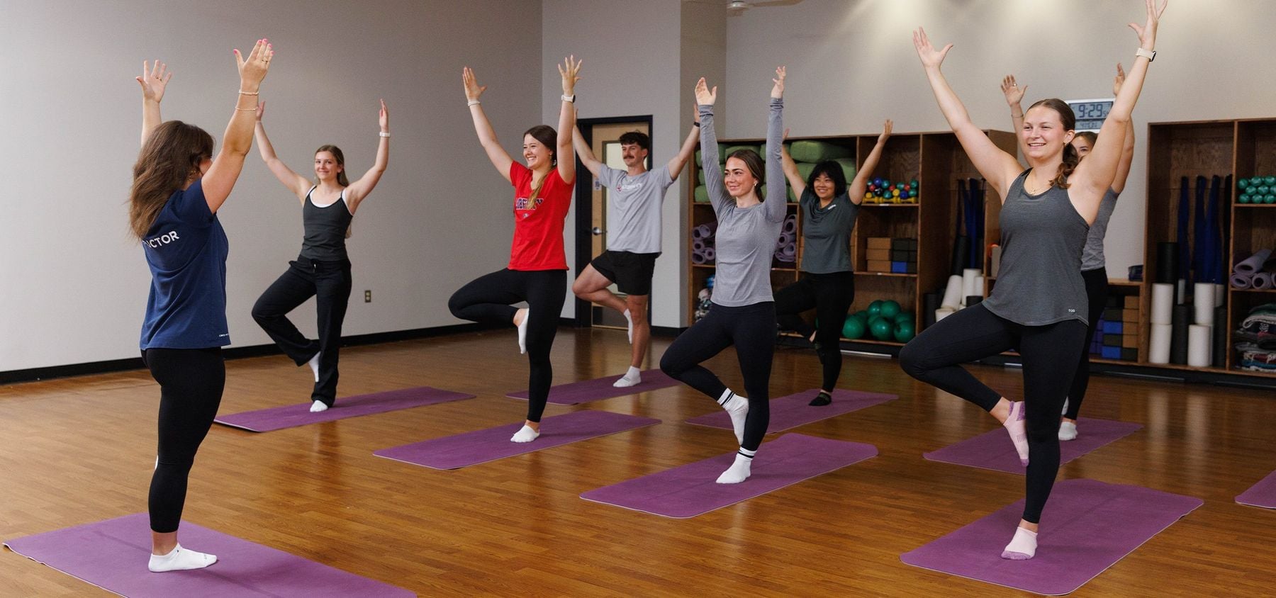 A midday exercise class