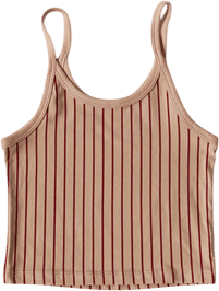 Crop Tank in Shirting Stripe