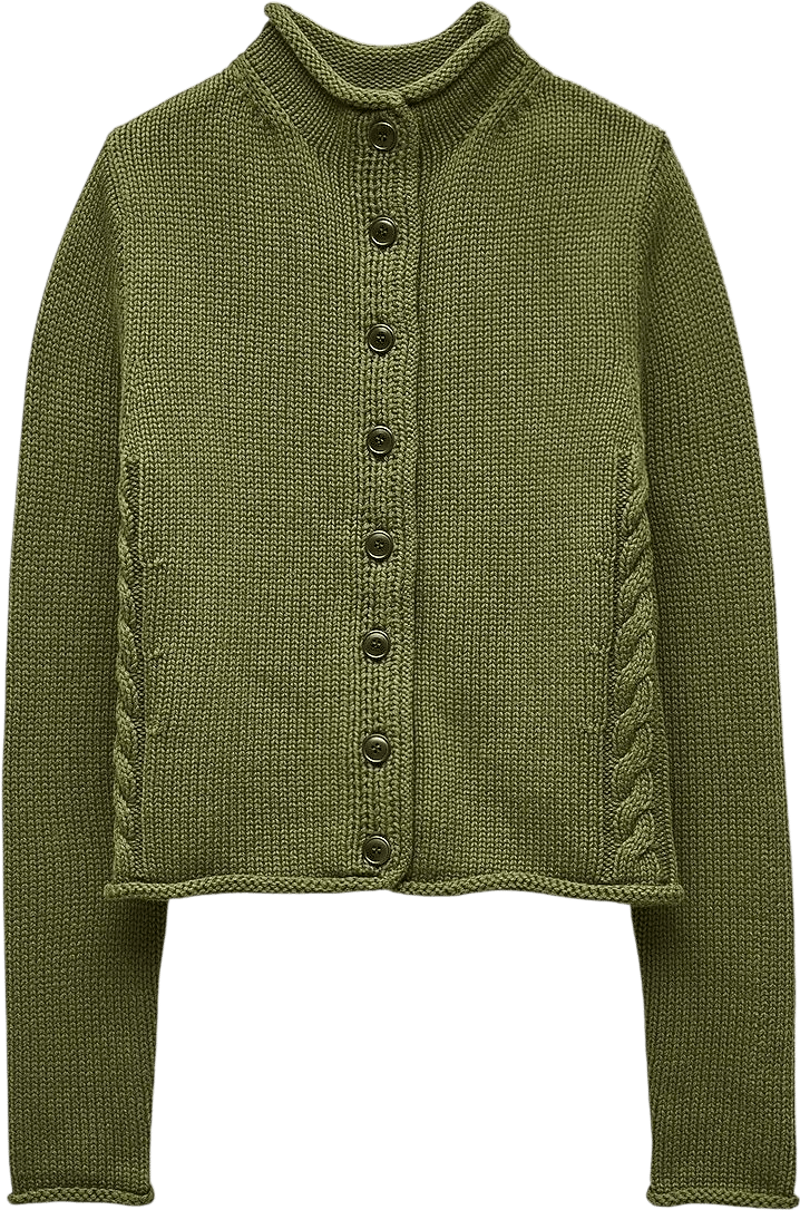 Rollneck Reversible Cardigan