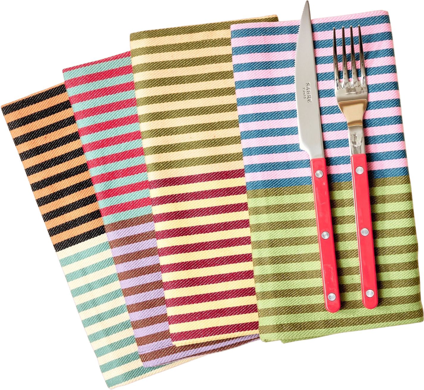 Big Night Dual Stripe Napkin Set